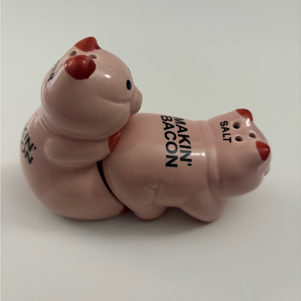 Pig Shaped Salt and Pepper Shakers - Pink